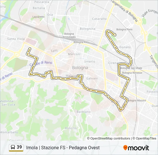 39 Bus Line Map