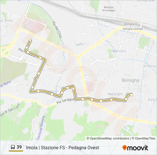 39 Bus Line Map