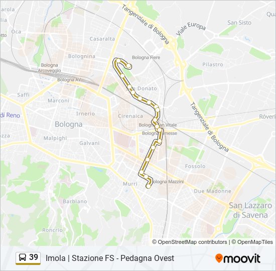 39 bus Line Map