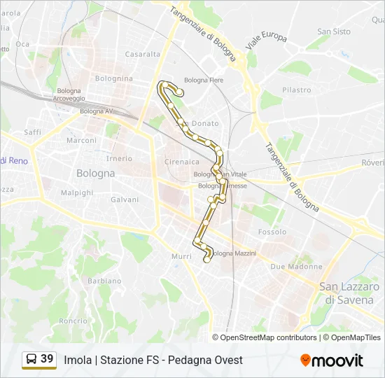 39 Bus Line Map