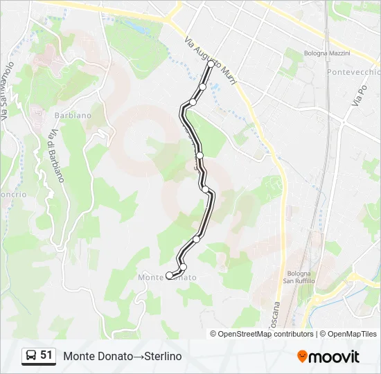 51 Bus Line Map