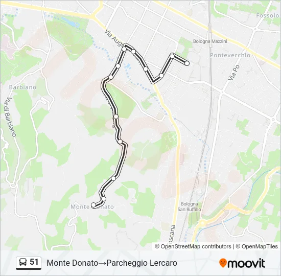 51 Bus Line Map