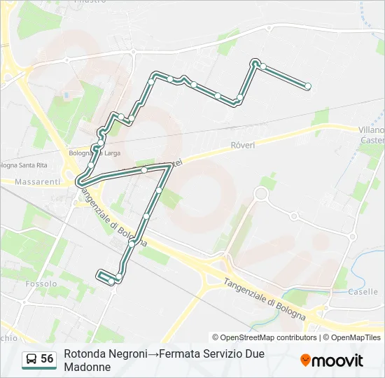 56 Bus Line Map