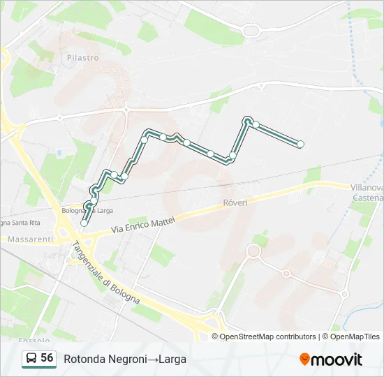 56 Bus Line Map