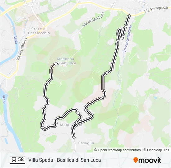 58 Bus Line Map