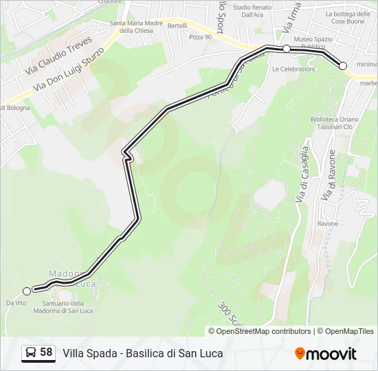 58 Bus Line Map