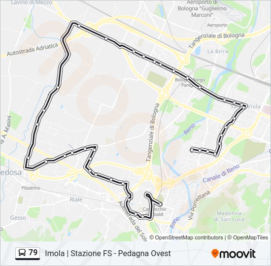 Percorso linea bus 79