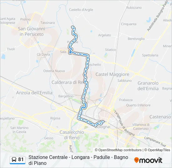 81 Bus Line Map
