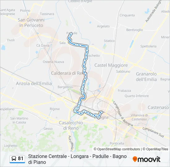 81 Bus Line Map