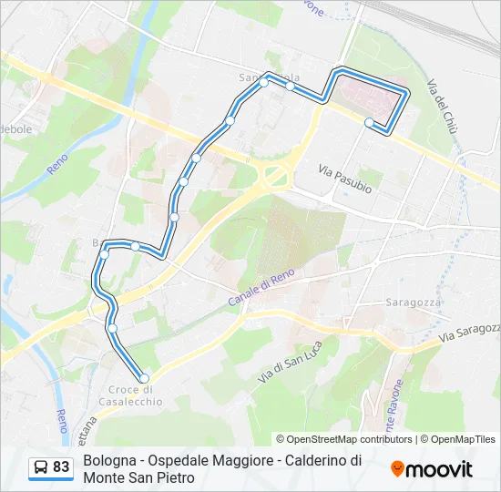 83 Bus Line Map