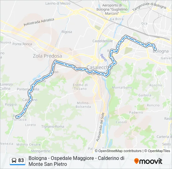 83 Bus Line Map