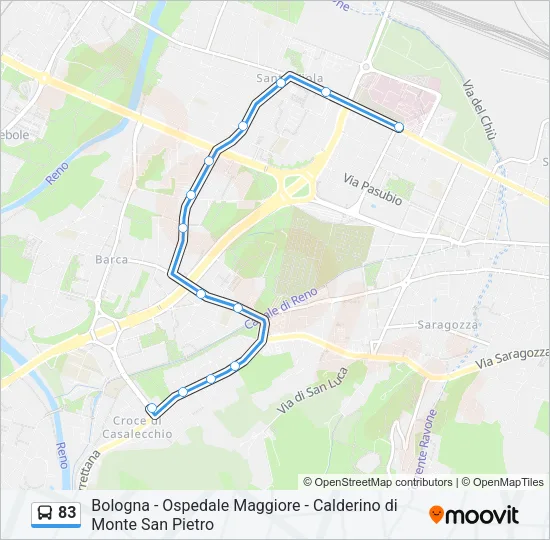 83 Bus Line Map