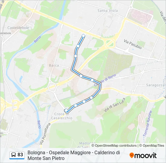 83 Bus Line Map