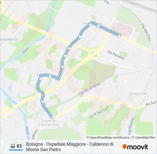 83 Bus Line Map