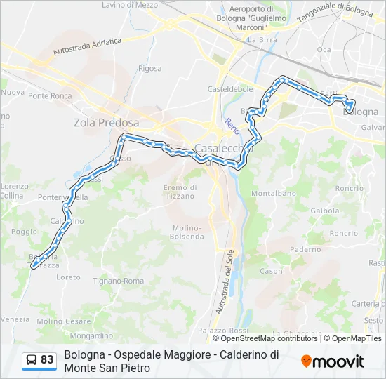 83 Bus Line Map