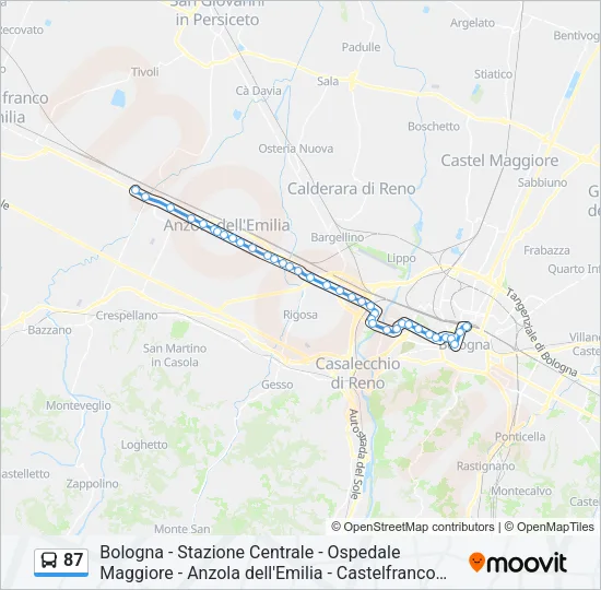 87 Bus Line Map