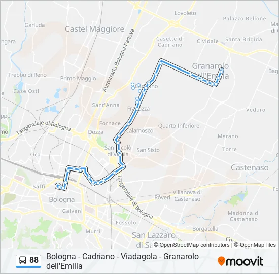 88 Bus Line Map