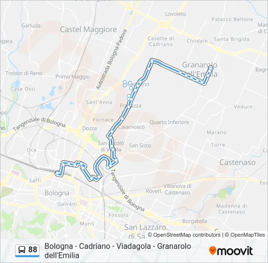88 Bus Line Map
