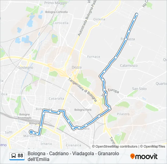 88 Bus Line Map