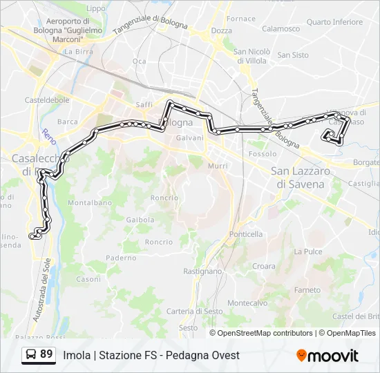 89 Bus Line Map