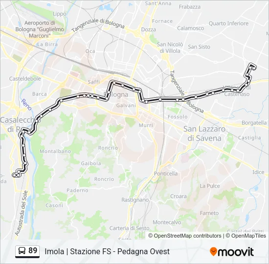 89 Bus Line Map