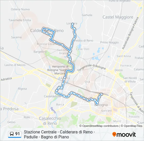 91 Bus Line Map