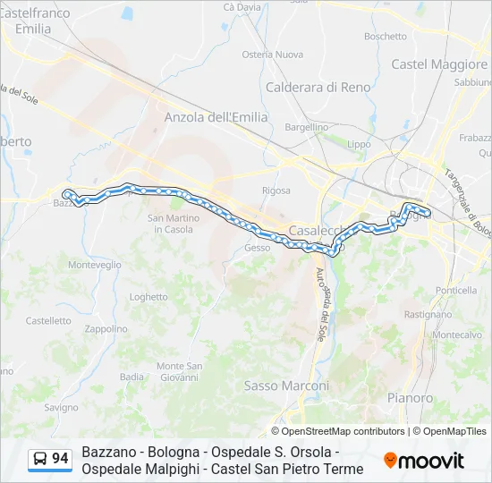 94 Bus Line Map