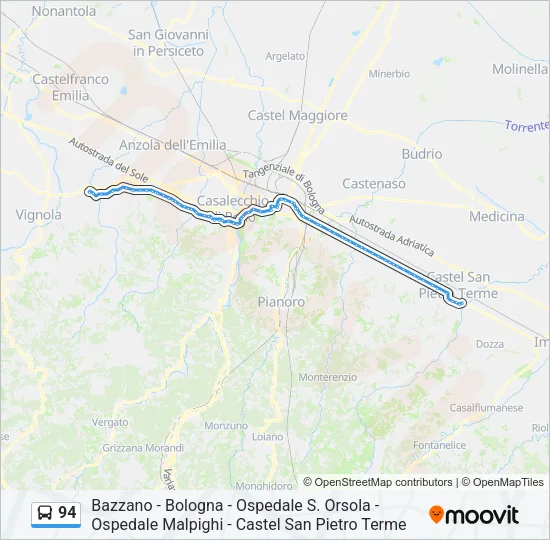 94 Bus Line Map