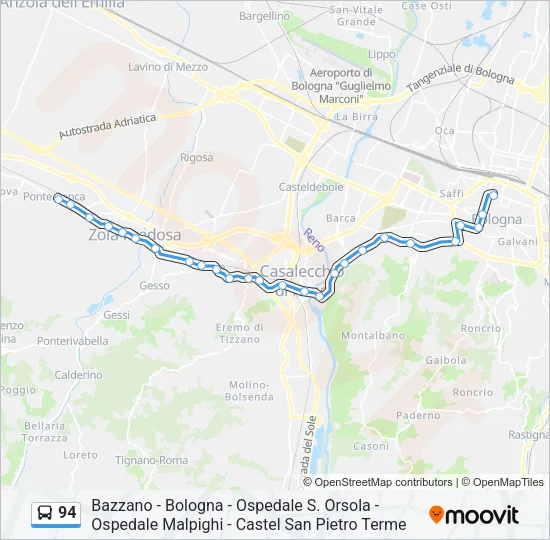 94 Bus Line Map