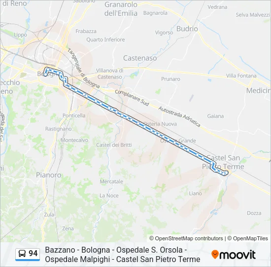 94 Bus Line Map