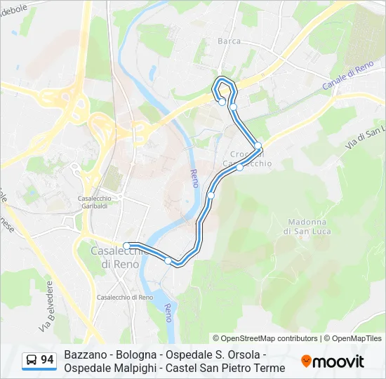 94 Bus Line Map