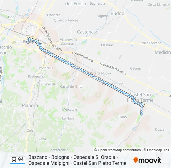 94 Bus Line Map
