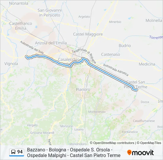 94 Bus Line Map