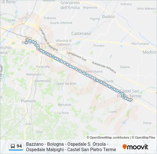94 Bus Line Map
