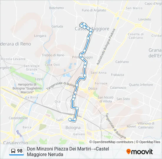 98 Bus Line Map