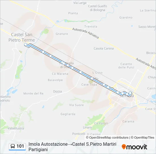 101 Bus Line Map