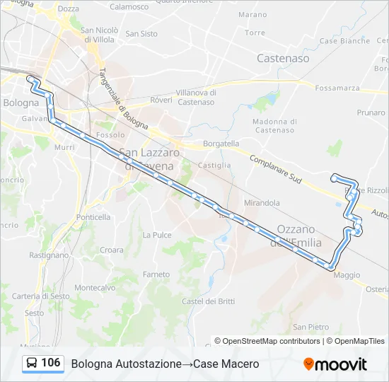 106 Bus Line Map