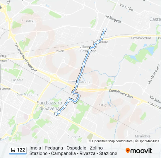 122 Bus Line Map