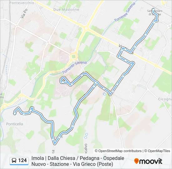 124 Bus Line Map