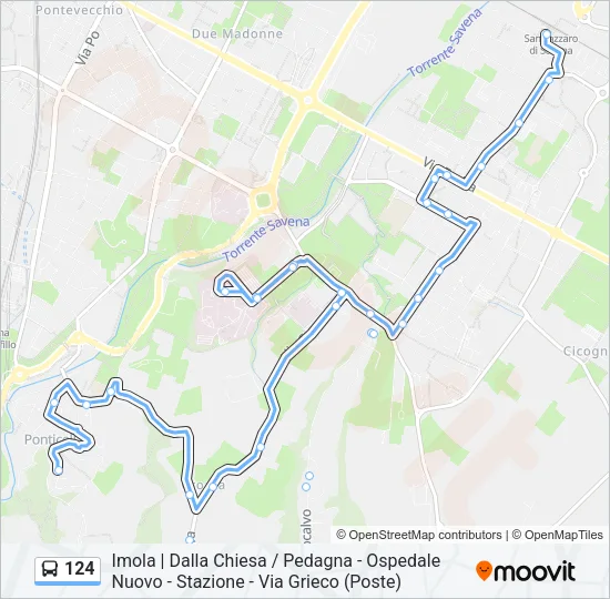 124 Bus Line Map