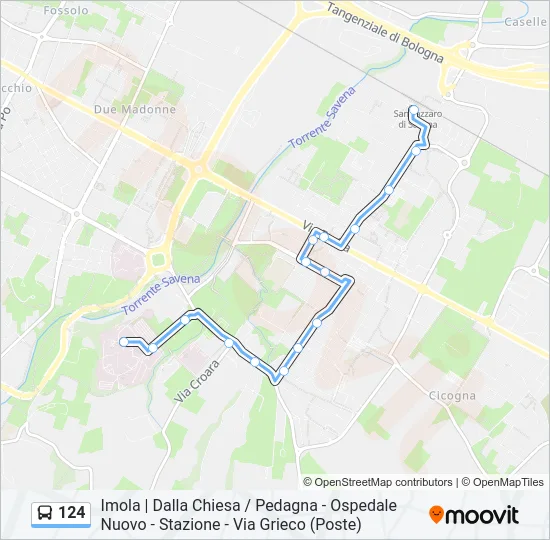124 Bus Line Map