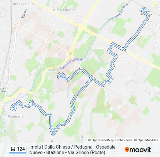 124 Bus Line Map
