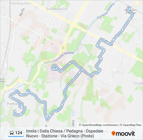 124 Bus Line Map