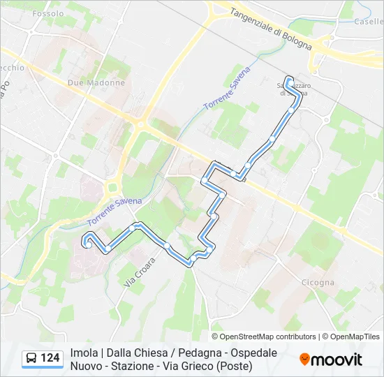 124 Bus Line Map