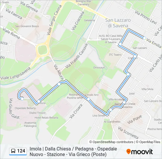 124 Bus Line Map