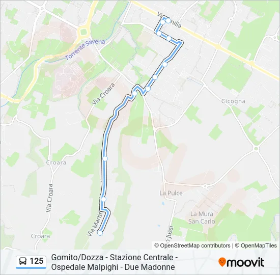 125 Bus Line Map