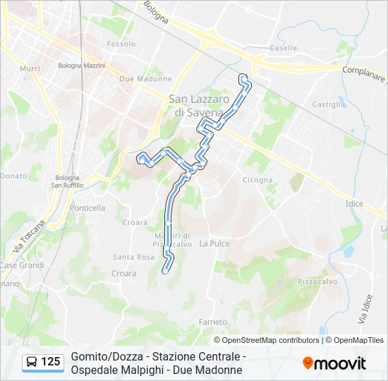125 Bus Line Map