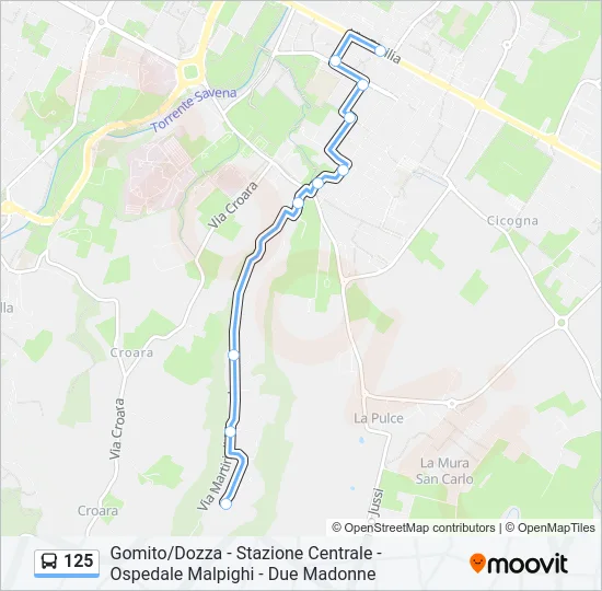 125 Bus Line Map