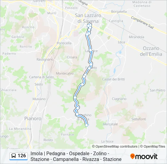 126 Bus Line Map