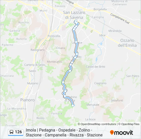 126 Bus Line Map